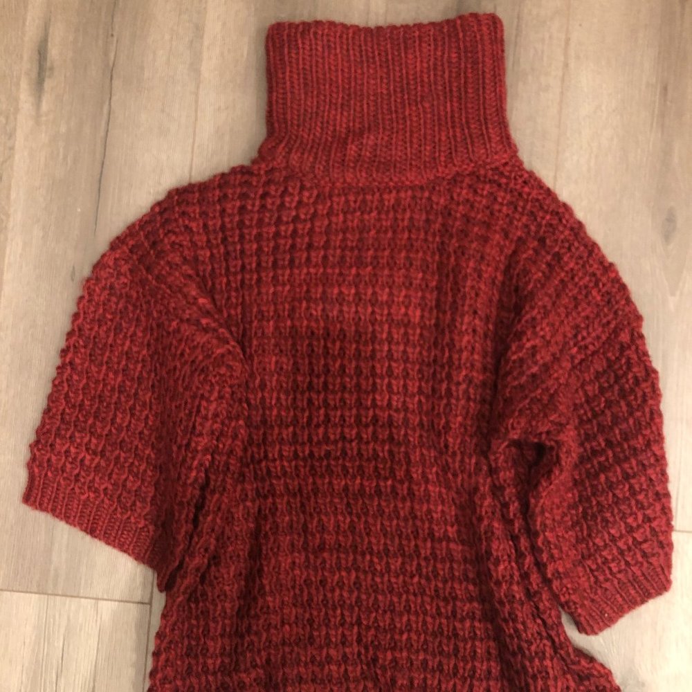 Plenty Tracy Reese burgundy chunky knit sweater xs